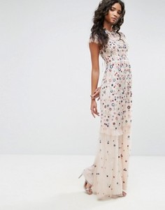 Платье с цветочной вышивкой Needle & Thread - Розовый