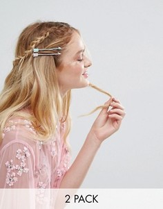 2 металлических заколки для волос ограниченной серии в виде стрел - Мульти Asos