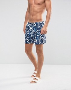 Синие шорты для плавания с цветочным принтом Tommy Hilfiger - Синий