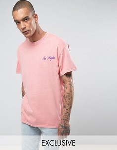 Oversize-футболка с вышитой надписью Reclaimed Vintage Inspired - Розовый