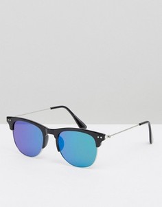 Синие солнцезащитные очки в стиле ретро 7X - Черный