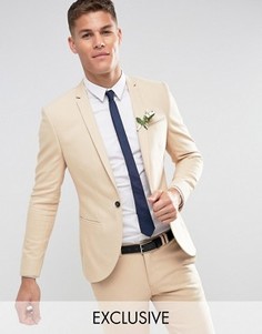 Узкий пиджак песочного цвета Noak Wedding - Светло-серый