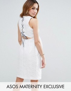 Платье со шнуровкой на спине ASOS Maternity - Белый