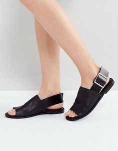 Кожаные сандалии ASOS FLEET STREET - Черный