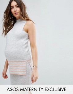 Джемпер в полоску без рукавов ASOS Maternity - Серый