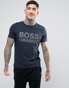 Темно-синяя футболка с логотипом BOSS Orange by Hugo Boss Turbulence 1 - Темно-синий