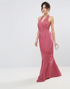 Платье макси City Goddess Grecian - Розовый