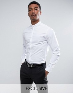 Приталенная рубашка с воротником на пуговице Noak - Белый