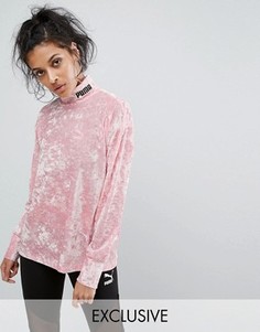 Бархатный свитшот Puma эксклюзивно для ASOS - Розовый