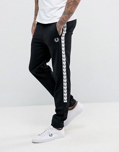 Черные спортивные брюки слим с лентой Fred Perry Sports Authentic - Черный