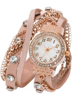 Наручные часы-браслеты Майри (розовый/розово-золотистый) Bonprix