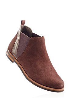 Удобные замшевые ботинки (серо-коричневый) Bonprix