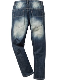 Джинсы Regular Fit Tapered, длина (в дюймах) 32 (синий «потертый») Bonprix