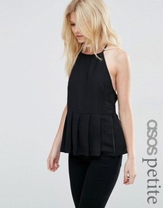 Длинный топ на тонких бретельках ASOS PETITE - Черный