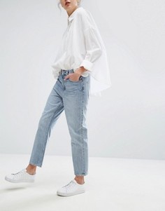 Укороченные джинсы в винтажном стиле с классической талией Weekday Voyage - Синий