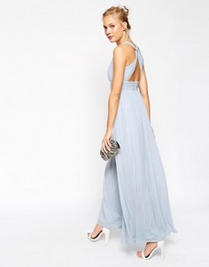 Платье макси с перекрученной спинкой ASOS WEDDING - Мульти
