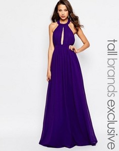 Платье макси с вырезом капелькой True Decadence Tall - Фиолетовый