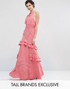 Платье макси с рюшами Jarlo Tall - Розовый