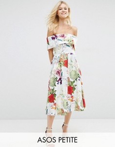 Платье для выпускного с цветочным принтом ASOS PETITE - Мульти