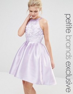 Платье мини для выпускного с аппликацией Chi Chi London Petite - Фиолетовый