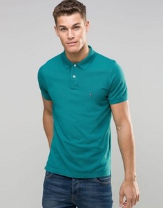 Зеленая футболка-поло слим Tommy Hilfiger - Зеленый