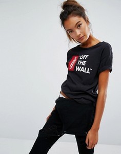 Черная футболка с логотипом Vans Anthem - Черный