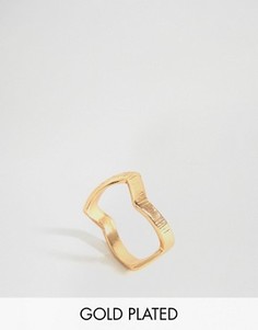 Позолоченное кольцо с зигзагообразным дизайном Nylon - Золотой