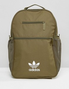 Рюкзак цвета хаки с логотипом-трилистником adidas Originals - Зеленый