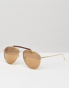 Золотистые солнцезащитные очки‑авиаторы AJ Morgan - Золотой