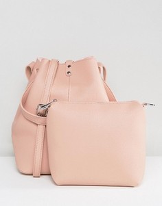 Розовая сумка на плечо со съемным ремешком LAMODA - Розовый