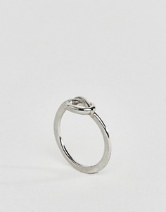 Посеребренное кольцо с узлом Nylon - Серебряный