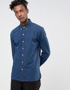 Темно-синяя джинсовая рубашка без карманов Levis - Синий