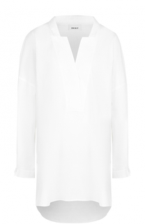 Блуза свободного кроя с удлиненной спинкой DKNY