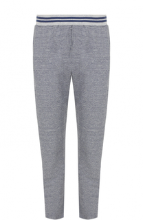 Хлопковые брюки прямого кроя с эластичным поясом Ermenegildo Zegna