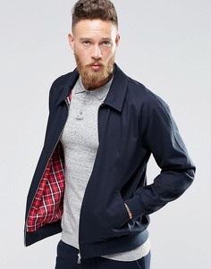 Темно-синяя хлопковая куртка Харрингтон ASOS - Темно-синий