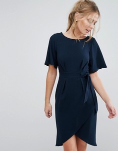 Платье с рукавами‑кимоно и завязкой спереди Closet - Темно-синий
