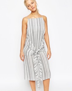 Сарафан в полоску с узелком спереди ASOS - Мульти