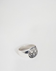 Кольцо-печатка с логотипом Chained & Able - Серебряный