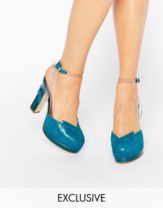 Сине-зеленые туфли на каблуке Terry de Havilland Direction - Синий