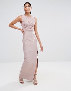 Платье макси с кружевной аппликацией Missguided Premium - Фиолетовый
