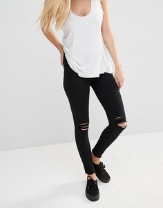 Рваные супероблегающие джинсы с классической талией Dr Denim Lexy - Черный