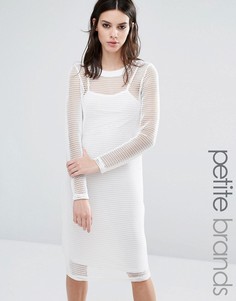 Облегающее платье с длинными рукавами Noisy May Petite - Белый