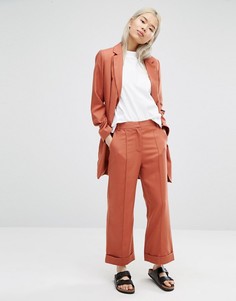 Укороченные брюки с широкими штанинами ADPT - Оранжевый