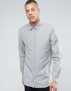 Рубашка с планкой на пуговицах Weekday - Серый