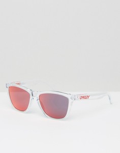 Солнцезащитные очки в квадратной оправе с зеркальными стеклами Oakley - Прозрачный