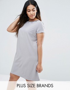 Платье с декоративной отделкой Elvi Plus - Серый