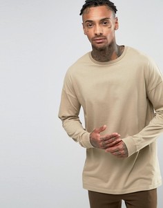 Oversize-лонгслив ASOS - Бежевый
