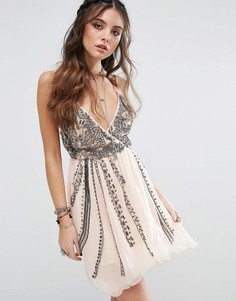 Вечернее платье мини Free People Cassiopeia - Розовый