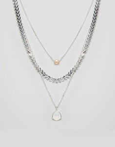 Многослойное ожерелье Nylon - Серебряный
