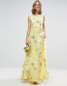Платье макси с цветочным принтом ASOS WEDDING - Мульти